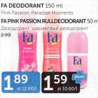 FA DEODORANT 150 ml, pink Passion, Paradise Motents FA PINK PASSION RULLDEODORANT 50 ml