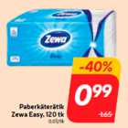 Paberkäterätik
Zewa Easy, 120 tk