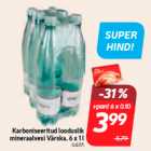 Allahindlus - Karboniseeritud looduslik
mineraalvesi Värska, 6 x 1 l