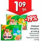 Allahindlus - Kitekaat kiisueine, 4 x 100 g •farmimenüü •kalamenüü