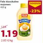 Felix klassikaline
majonees
420 g