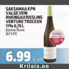 SAKSAMAA KPN VALGE VEIN RHEINGAU RIESLING VENTURE TROCKEN