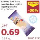 Allahindlus - Balbiino Suur Raks maasika-koorejäätis jogurtiglasuuris