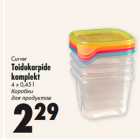 Allahindlus - Curver
Toidukarpide
komplekt
4 x 0,45 l 