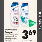 Allahindlus - Head&Shoulders
Šampoon 