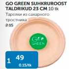 GO GREEN SUHKRUROOST TALDRIKUD 23 CM 10 tk