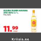 Allahindlus - KUUBA RUMM HAVANA 3YO 40% 0,7 L