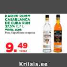 KARIIBI RUMM CASABLANCA DE CUBA RUM 37,5% 0,7 L