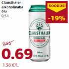 Allahindlus - Clausthaler
alkoholivaba
õlu
0,5 L