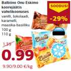 Allahindlus - Balbiino Onu Eskimo
koorejäätis
vahvlikoonuses