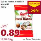 Allahindlus - Casali rummi-kookose
kommid
100 g