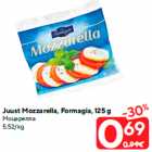 Juust Mozzarella, Formagia, 125 g
