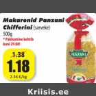 Allahindlus - Makaronid Panzani
Chifferini(sarveke)
500g