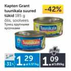 Allahindlus - Kapten Grant tuunikala suured tükid 185 g