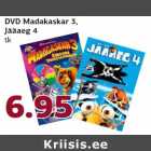 Allahindlus - DVD Madakaskar 3,
Jääaeg 4
tk