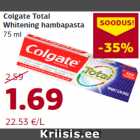 Colgate Total
Whitening hambapasta
75 ml