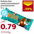 Allahindlus - Balbiino Nurr
vanilli-šokolaadijäätis
piimašokolaadis
90 g