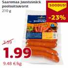 Saaremaa Juustusnäck
poolsuitsuvorst
210 g