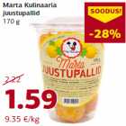 Allahindlus - Marta Kulinaaria
juustupallid
170 g