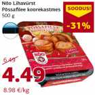 Nõo Lihavürst
Põssafilee koorekastmes
500 g