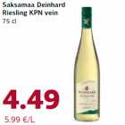 Allahindlus - Saksamaa Deinhard
Riesling KPN vein
75 cl