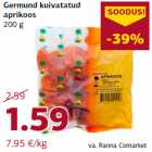 Allahindlus - Germund kuivatatud
aprikoos
200 g