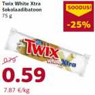 Twix White Xtra
šokolaadibatoon
75 g