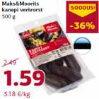 Allahindlus - Maks&Moorits
kanepi verivorst
500 g