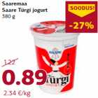 Allahindlus - Saaremaa
Saare Türgi jogurt
380 g