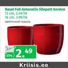 Allahindlus - Basel Full dekoratiiv lillepott bordoo