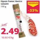 Elpozo Fuetec Iberico
salaami
150 g