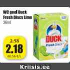 WC geel Duck Fresh Discs Lime 36 ml