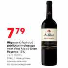 Allahindlus - Hispaania kaitstud päritolunimetusega vein Vina Albali Gran Reserva 