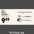 Fiskars Noad, 4 tk; Kahvlid, 4 tk; Supilusikas, 4 tk