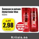 Allahindlus - Šampoon ja palsam Elvital Color-Vive 400 ml