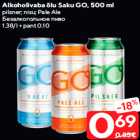 Alkoholivaba õlu Saku GO, 500 ml

