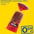 Allahindlus - Rukkileib Rehe, Eesti Pagar, 600 g
