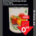 Kooritud virsikud kerges siirupis
Fructo, 820 g
