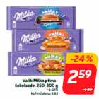 Valik Milka piimašokolaade,
250-300 g