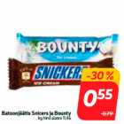 Batoonjäätis Snicers ja Bounty