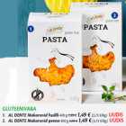 Allahindlus - GLUTEENIVABA
1. AL DENTE Makaronid fusilli 400 g; 2. AL DENTE Makaronid penne 400 g