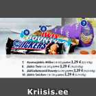 Allahindlus - 7. Koonusjäätis Milka 6 tk 405 g; 8. Jäätis Twix 6 tk 205 g; 9. Jäätisebatoonid Bounty 6 x 39,1 g; 10. Jäätis Snickers 7 tk 336 g