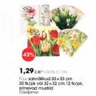 Allahindlus - Paw solvrätikud 33 х 33 cm 20 tk/pk või 32х32 cm l2 tk/pk, еrinеvad mustrid