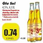 Allahindlus - Õlu Sol 4,5%, 0,33L