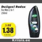 Allahindlus - Dušigeel Radox
For Men 2 in 1
250ml