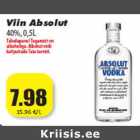 Allahindlus - Viin Absolut
40%,0,5L