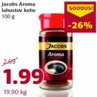 Allahindlus - Jacobs Aroma
lahustuv kohv
100 g