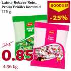 Allahindlus - Laima Rebase Rein,
Proua Prääks kommid
175 g