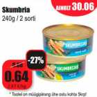 Allahindlus - Skumbria
240g / 2 sorti