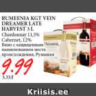 Allahindlus - RUMEENIA KGT VEIN
DREAMER LATE
HARVEST 3 L